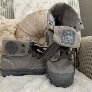 Palladium Charcoal Canvas High-Tops Size 8